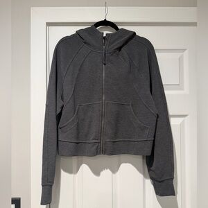 Auth.✅ Lululemon Scuba Waffle Full Zip Hoodie in “Graphite Grey” Size M/L🩶